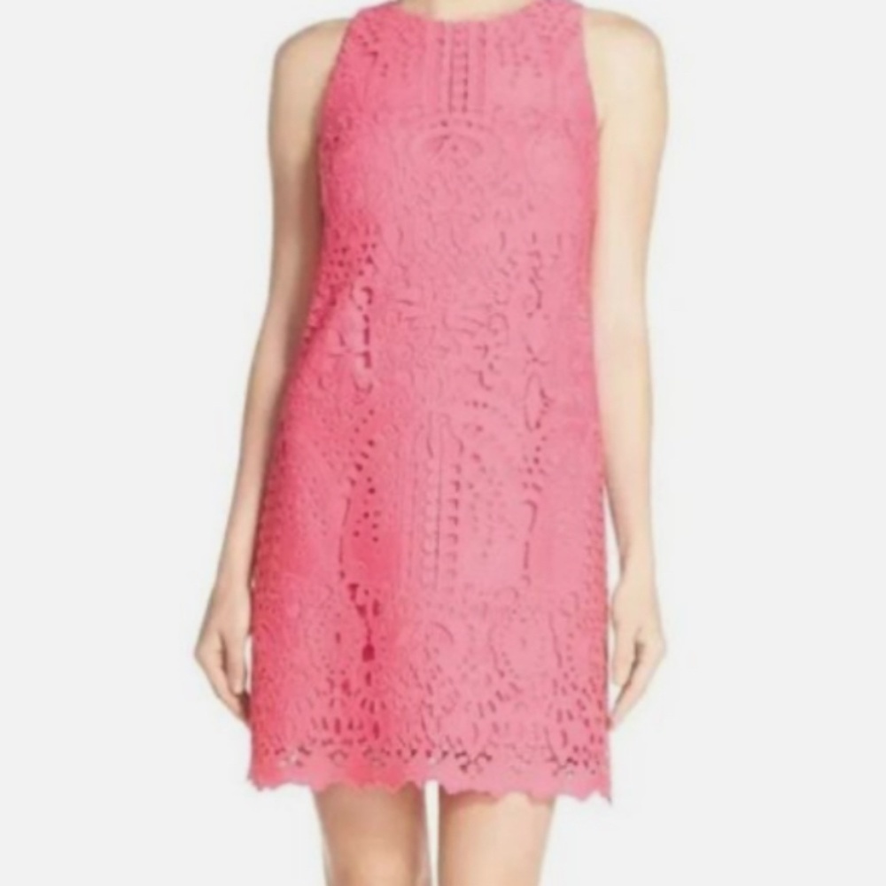 Eliza J pink lace shift sleeveless dress size 2